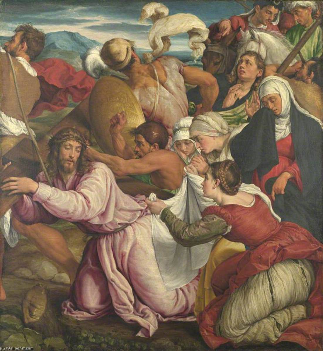 Wikioo.org - The Encyclopedia of Fine Arts - Painting, Artwork by Jacopo Bassano The Elder - The Way to Calvary