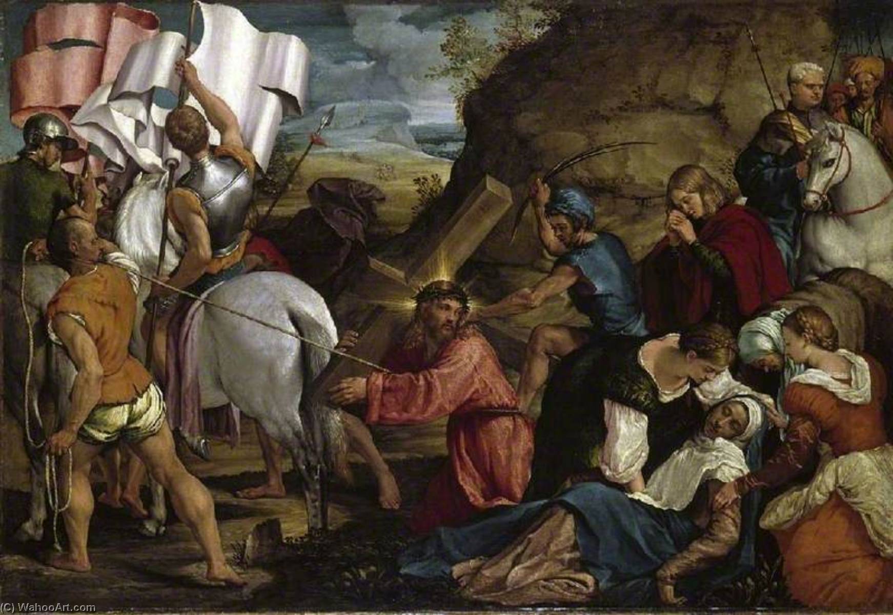 WikiOO.org - 百科事典 - 絵画、アートワーク Jacopo Bassano (Jacopo Da Ponte) - 旅 へ  カルバリー