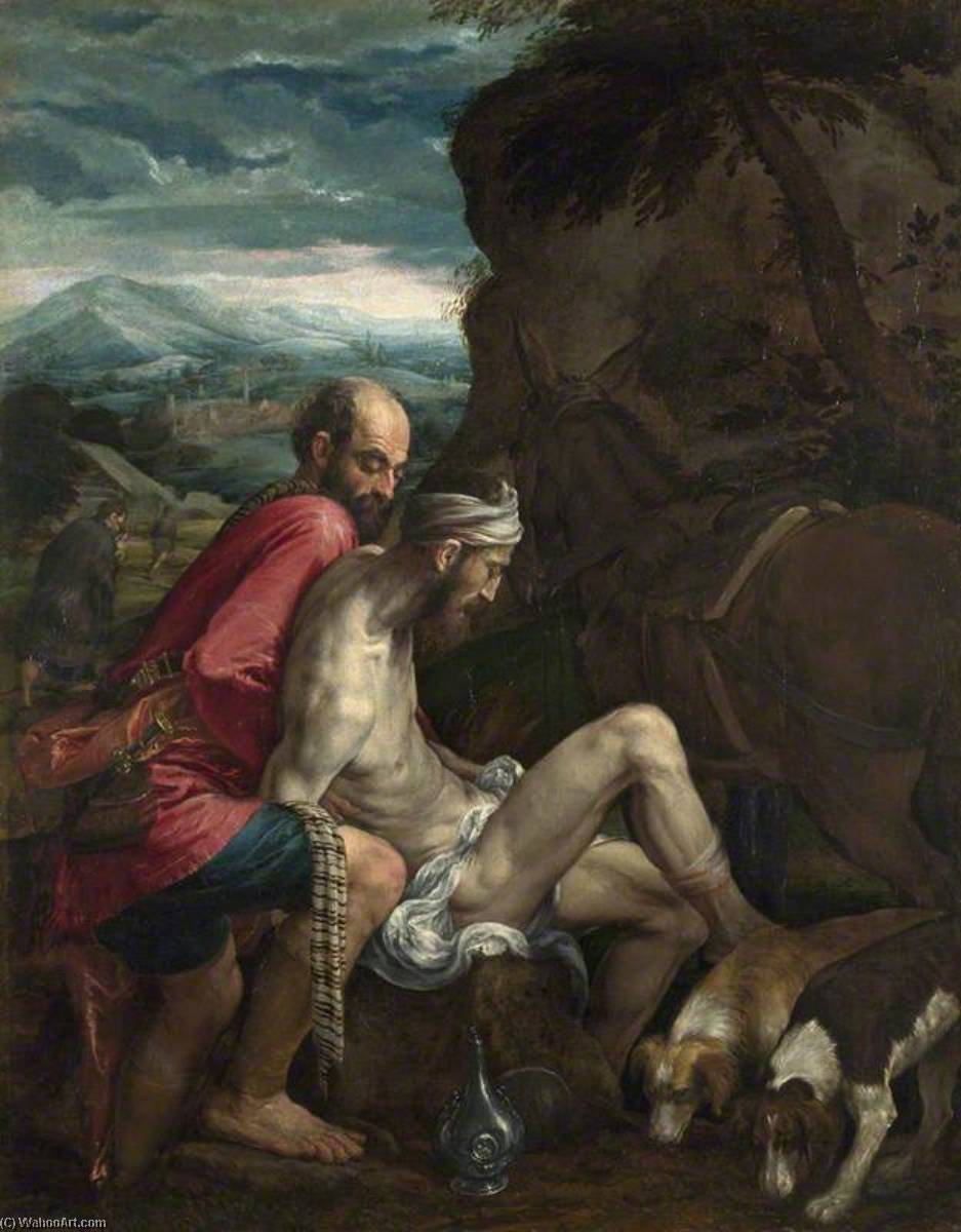 Wikioo.org - The Encyclopedia of Fine Arts - Painting, Artwork by Jacopo Bassano The Elder - The Good Samaritan