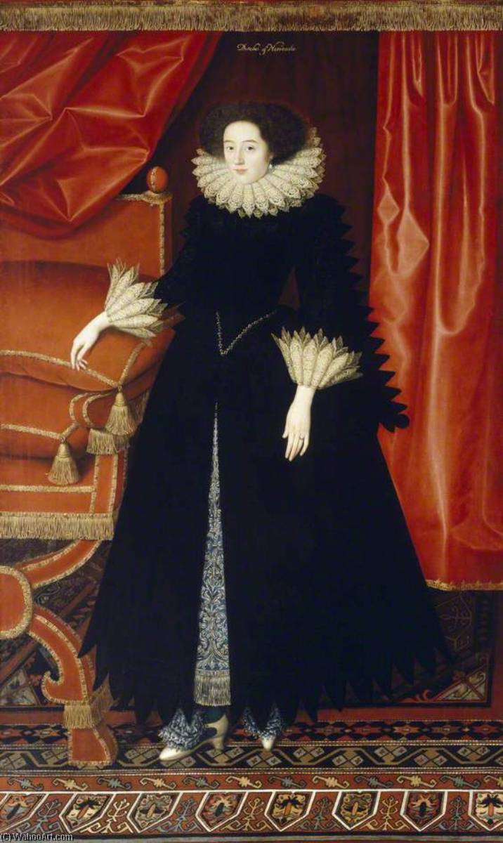 Wikioo.org – L'Enciclopedia delle Belle Arti - Pittura, Opere di William Larkin - Elisabetta Howard , nata Bassett