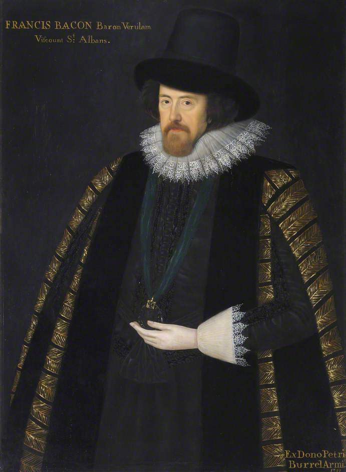Wikioo.org - The Encyclopedia of Fine Arts - Painting, Artwork by William Larkin - Francis Bacon (1561–1626), 1st Baron Verulam and Viscount St Albans, Lawyer, Philosopher, Poet and Lord Chancellor