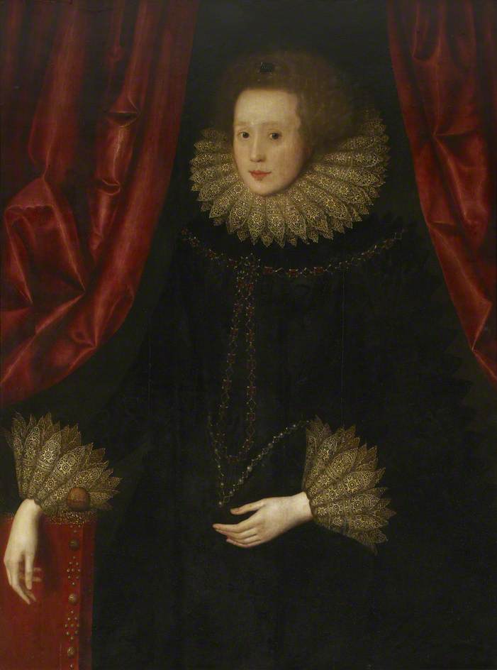 Wikioo.org - The Encyclopedia of Fine Arts - Painting, Artwork by William Larkin - Lady Russell (1560–1616), Countess of Cumberland