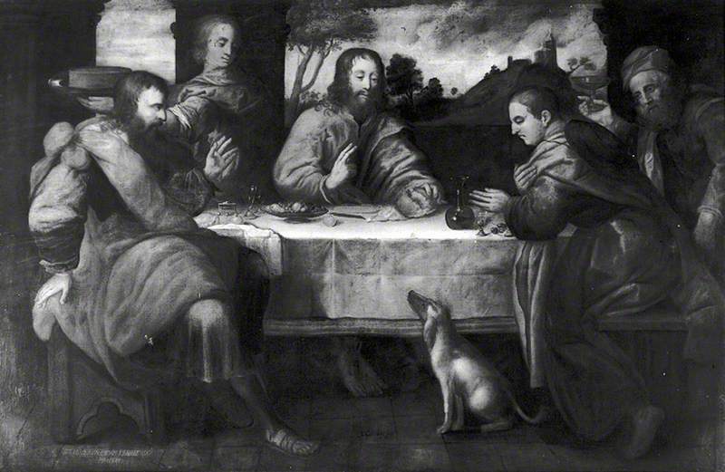 Wikioo.org - The Encyclopedia of Fine Arts - Painting, Artwork by John Carleton Wiggins - The Supper at Emmaus
