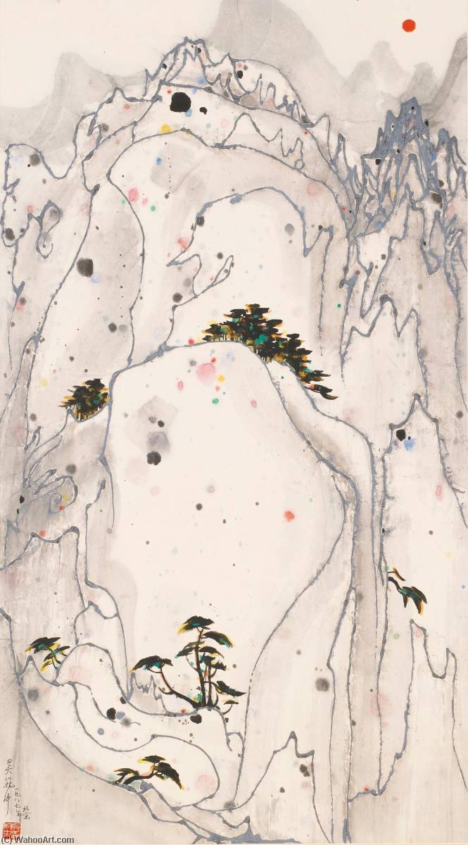 Wikioo.org - Encyklopedia Sztuk Pięknych - Malarstwo, Grafika Wu Guanzhong - ABSTRACT LANDSCAPE