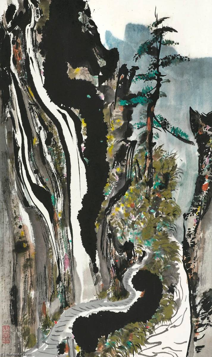 Wikioo.org - The Encyclopedia of Fine Arts - Painting, Artwork by Wu Guanzhong - Scenery of Muli County