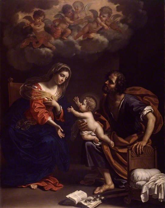 Wikioo.org - The Encyclopedia of Fine Arts - Painting, Artwork by Benedetto Gennari The Younger - The Holy Family