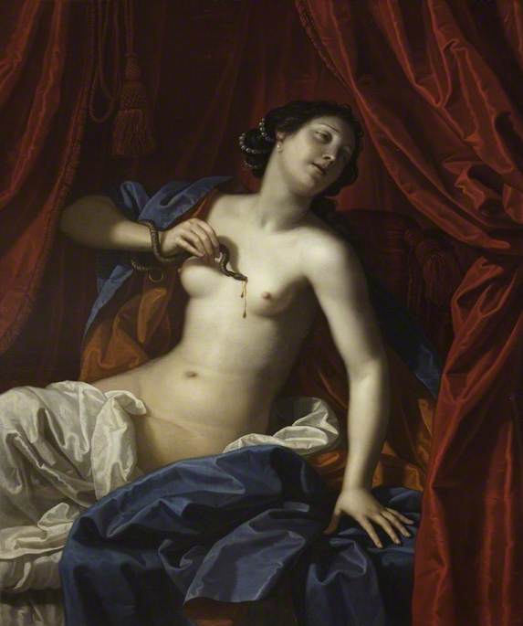 Wikioo.org - The Encyclopedia of Fine Arts - Painting, Artwork by Benedetto Gennari The Younger - The Death of Cleopatra