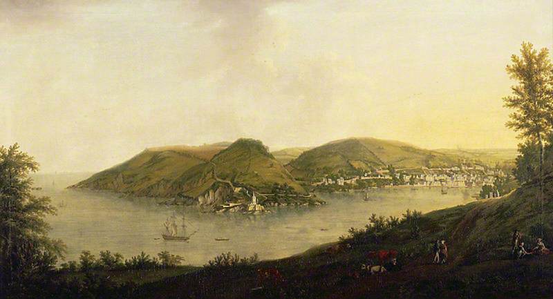 Wikioo.org - The Encyclopedia of Fine Arts - Painting, Artwork by William Tomkins - A View of Dartmouth Estuary