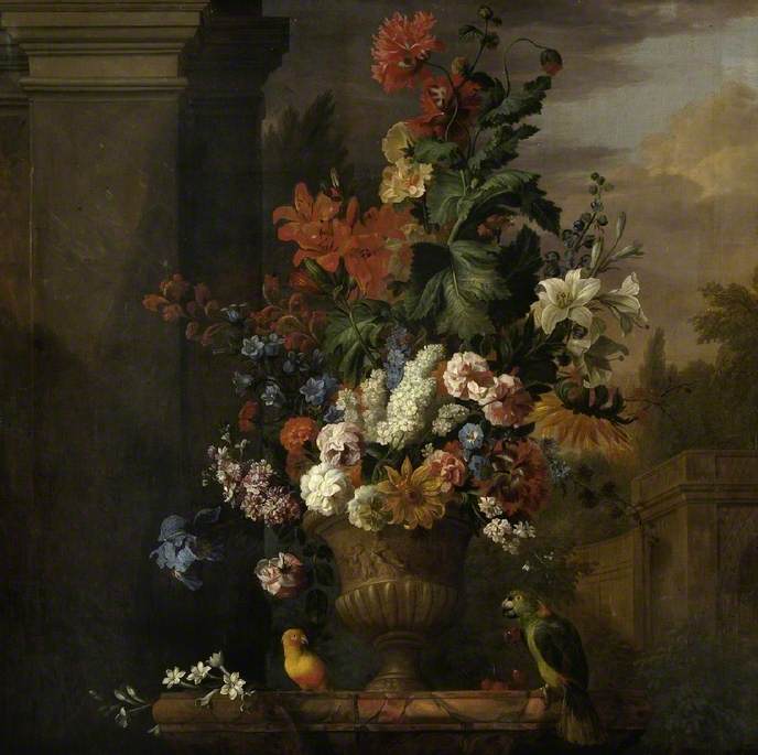 Wikioo.org - The Encyclopedia of Fine Arts - Painting, Artwork by Jakob Bogdany - A Stone Vase of Flowers