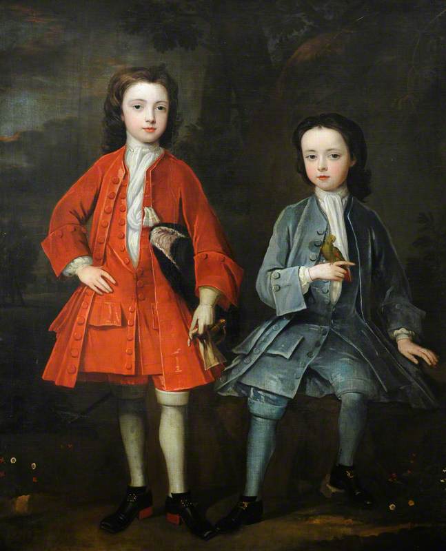 Wikioo.org - The Encyclopedia of Fine Arts - Painting, Artwork by Charles D' Agar - Henry Harpur (1708–1748), Later Sir Henry Harpur, 5th Bt, and His Brother John Harpur (d.1780)