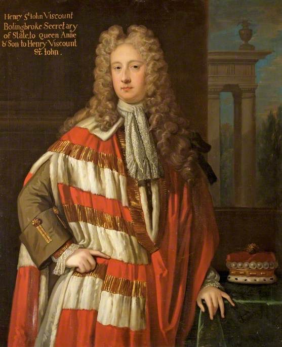 Wikioo.org - The Encyclopedia of Fine Arts - Painting, Artwork by Charles D' Agar - Henry St John (1678–1751), 1st Viscount Bolingbroke, Secretary of State to Queen Anne, Son to Henry St John, 1st Viscount St John (1652–1742)