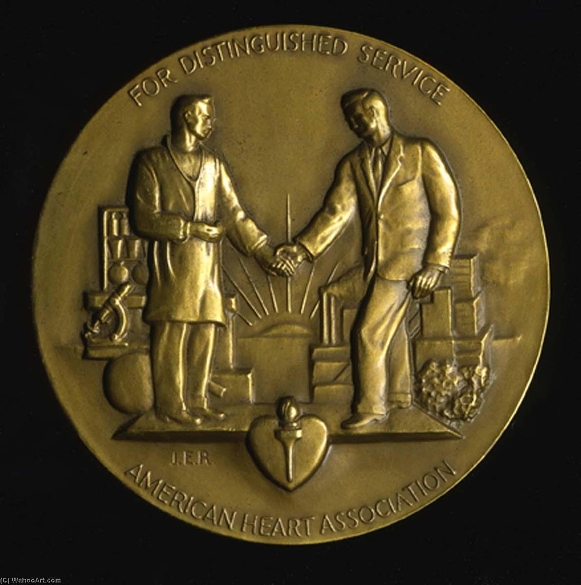 WikiOO.org - Encyclopedia of Fine Arts - Lukisan, Artwork Joseph Emile Renier - American Heart Association Medal