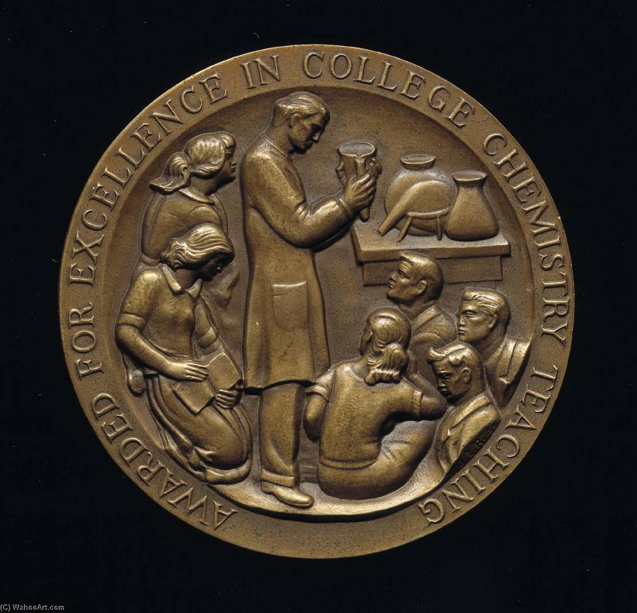 WikiOO.org - Encyclopedia of Fine Arts - Lukisan, Artwork Joseph Emile Renier - Manufacturing Chemists Association Medal for Excellence in College Chemistry Teaching
