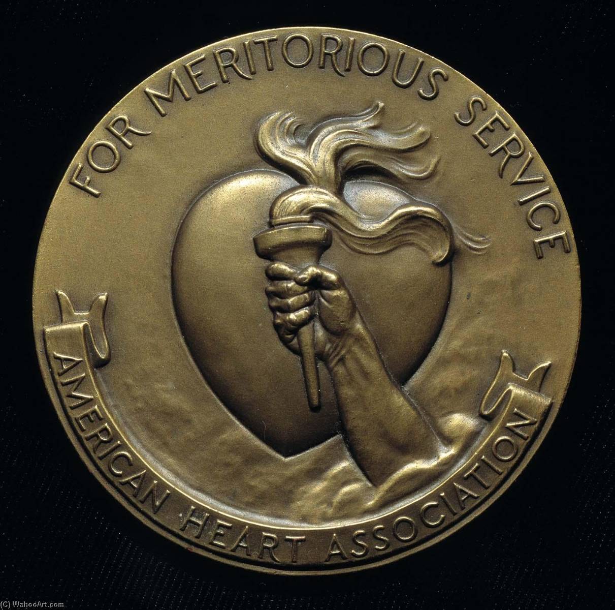 WikiOO.org - Encyclopedia of Fine Arts - Lukisan, Artwork Joseph Emile Renier - American Heart Association Medal for Meritorious Service