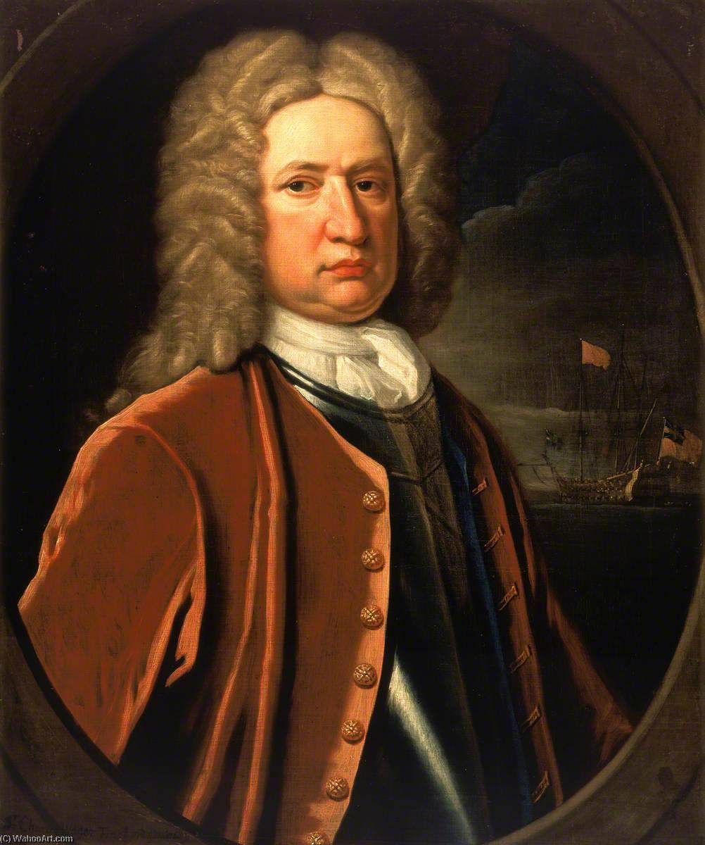 Wikioo.org - The Encyclopedia of Fine Arts - Painting, Artwork by Thomas Gibson - Admiral Sir Charles Wager (1666–1743)