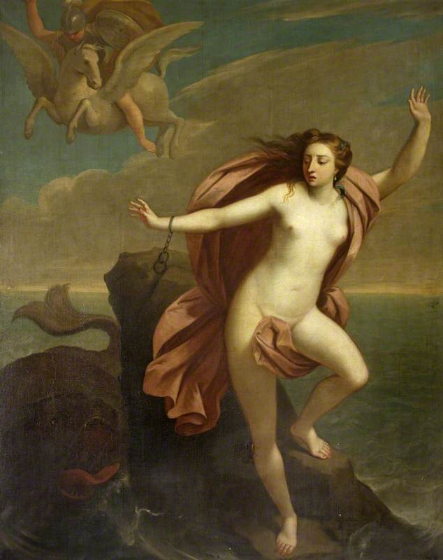 Wikioo.org - The Encyclopedia of Fine Arts - Painting, Artwork by Jeremiah Davison - Perseus and Andromeda (after Guido Reni)