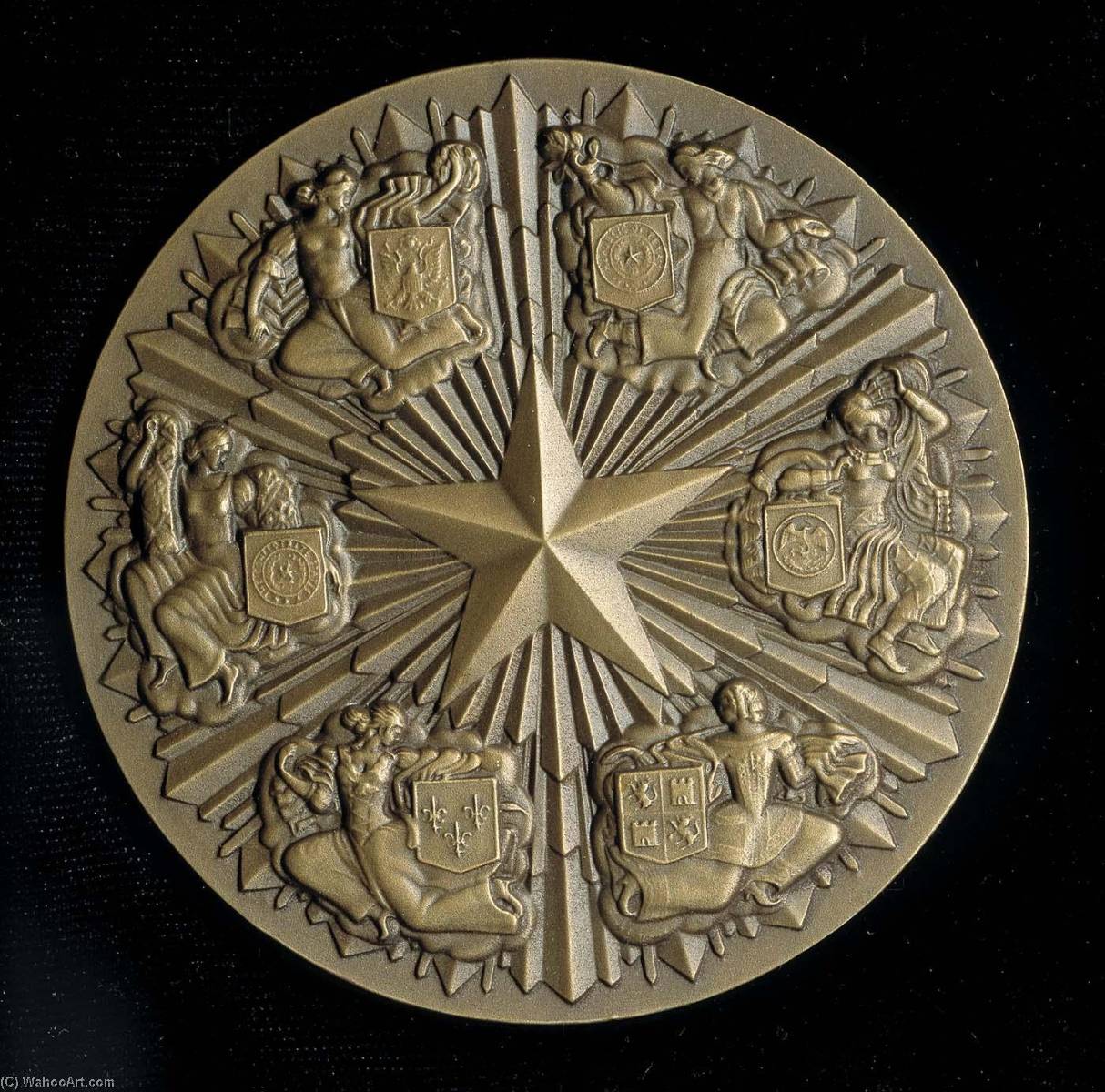 WikiOO.org - אנציקלופדיה לאמנויות יפות - ציור, יצירות אמנות Joseph Emile Renier - Texas Medallion Medal