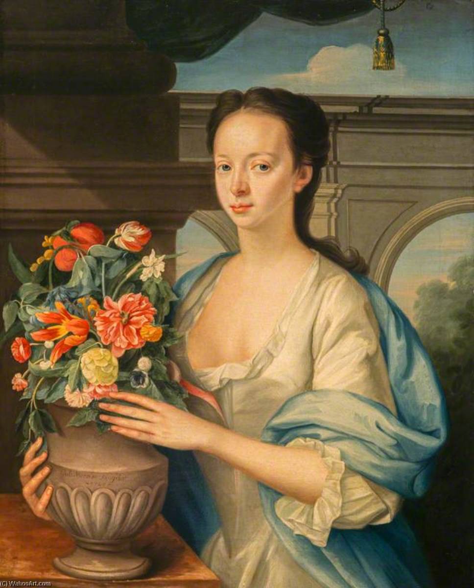 Wikioo.org - The Encyclopedia of Fine Arts - Painting, Artwork by William Mosman - Elizabeth Drummond, Mrs James Stuart