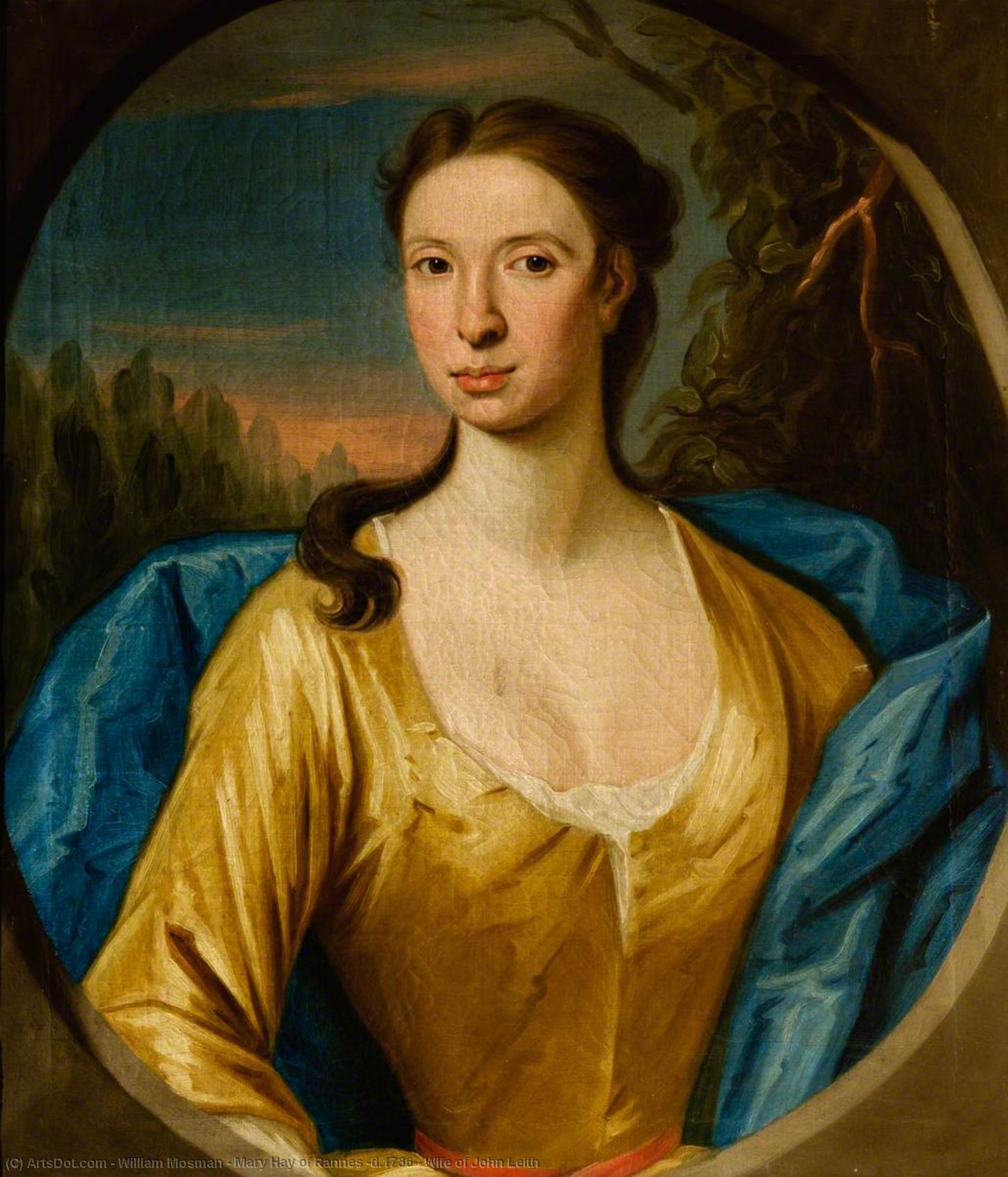 Wikioo.org - The Encyclopedia of Fine Arts - Painting, Artwork by William Mosman - Mary Hay of Rannes (d.1736), Wife of John Leith