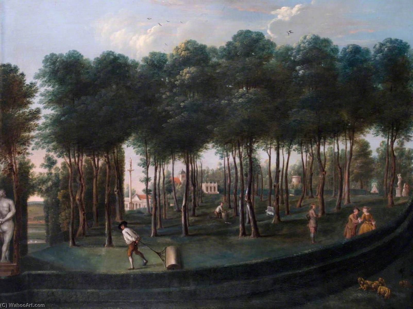 Wikioo.org - The Encyclopedia of Fine Arts - Painting, Artwork by Balthasar Nebot - The Wilderness, Hartwell House, Buckinghamshire