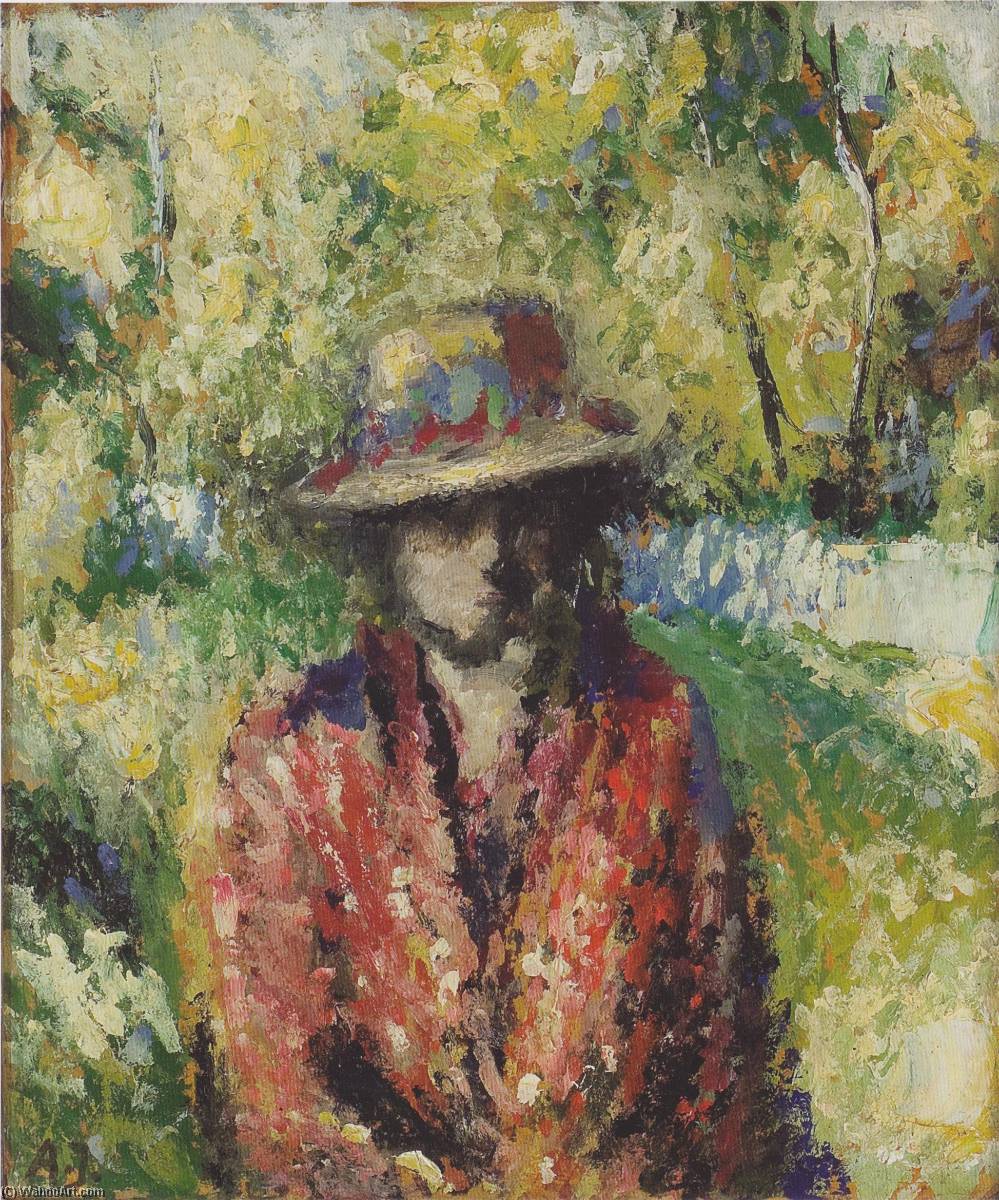 Wikioo.org - The Encyclopedia of Fine Arts - Painting, Artwork by Aksel Waldemar Johannessen - Woman in the Park