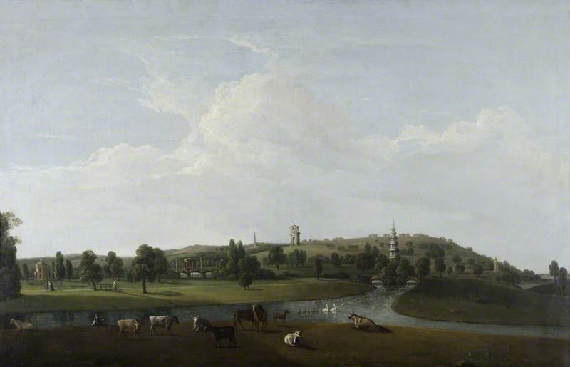 Wikioo.org - The Encyclopedia of Fine Arts - Painting, Artwork by Nicholas Thomas Dall - An Extensive View of Shugborough Park and Its Monuments