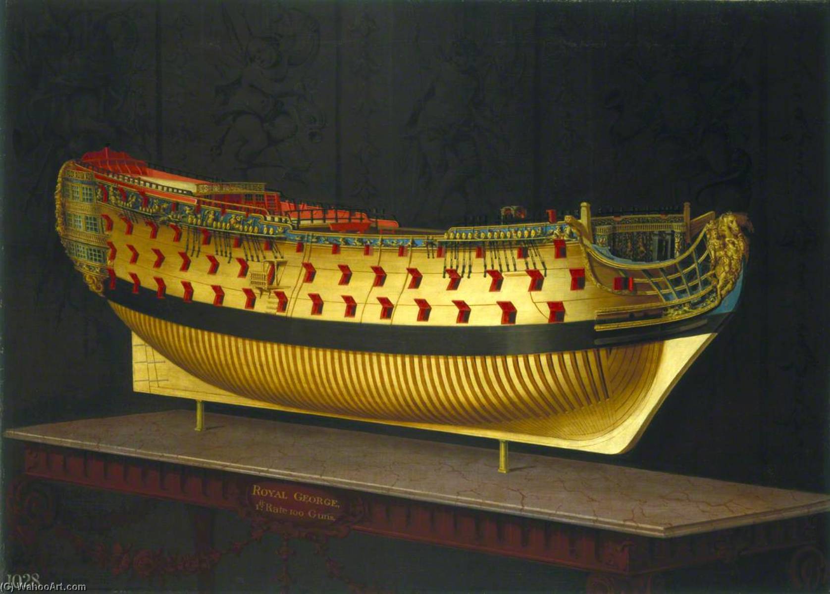 Wikioo.org - The Encyclopedia of Fine Arts - Painting, Artwork by Joseph Marshall - HMS 'Royal George'