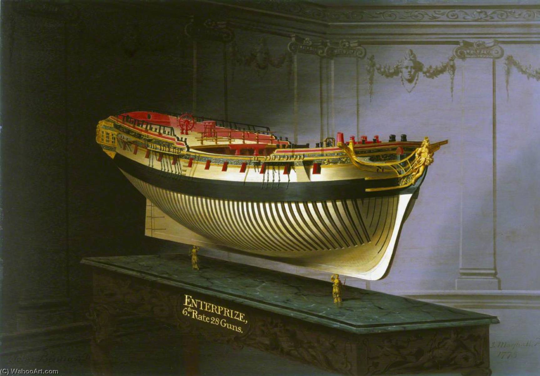 Wikioo.org – L'Encyclopédie des Beaux Arts - Peinture, Oeuvre de Joseph Marshall - HMS 'Enterprize'
