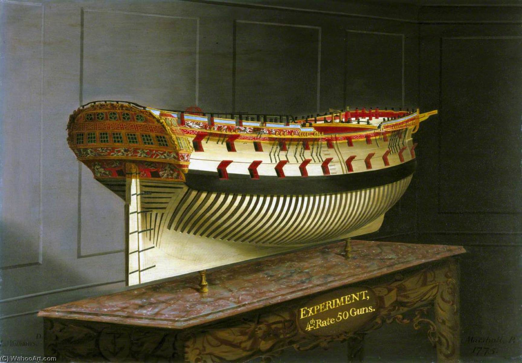 Wikioo.org – L'Encyclopédie des Beaux Arts - Peinture, Oeuvre de Joseph Marshall - HMS 'Experiment'