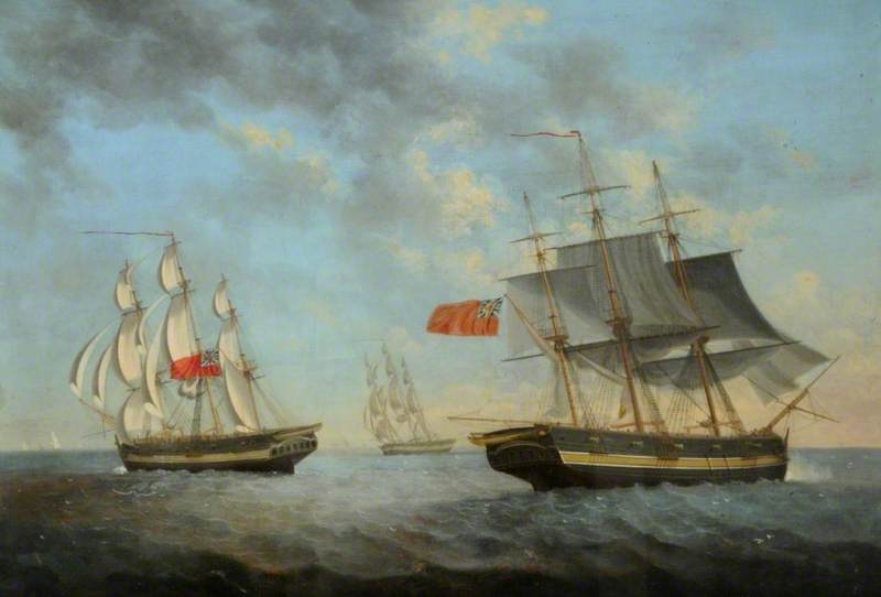 Wikioo.org - The Encyclopedia of Fine Arts - Painting, Artwork by Robert Willoughby - Whaleship 'Lee'