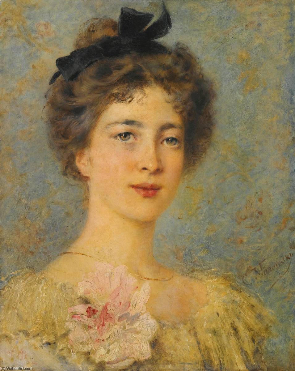 Wikioo.org - The Encyclopedia of Fine Arts - Painting, Artwork by Konstantin Yegorovich Makovsky - portrait of an elegant lady