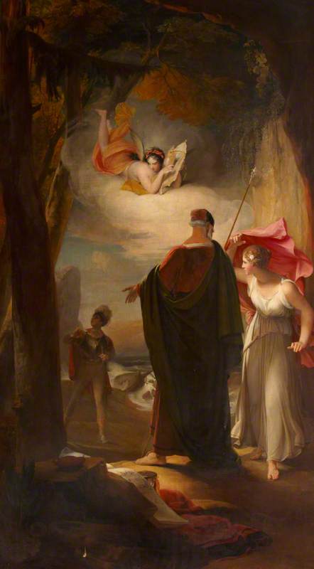 Wikioo.org - The Encyclopedia of Fine Arts - Painting, Artwork by Henry Thomson - Prospero and Miranda (from William Shakespeare's 'The Tempest', Act I, Scene ii)
