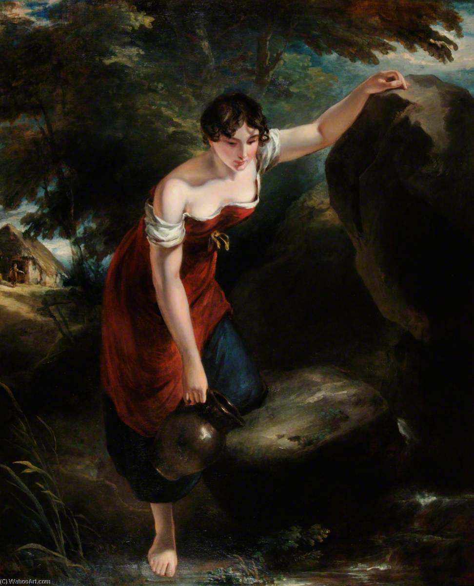 Wikioo.org - The Encyclopedia of Fine Arts - Painting, Artwork by Henry Thomson - Girl at a Spring (Nature's Fountain)