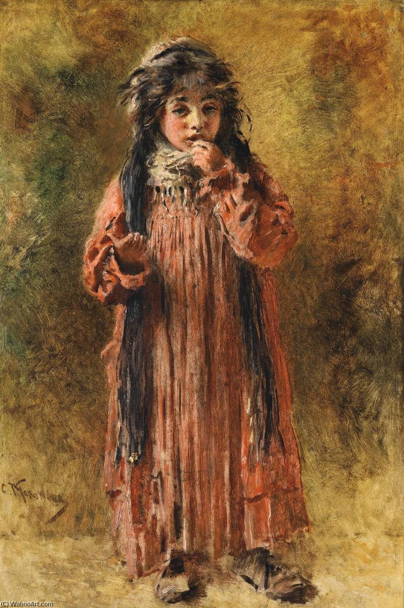 Wikioo.org - The Encyclopedia of Fine Arts - Painting, Artwork by Konstantin Yegorovich Makovsky - Young Gypsy