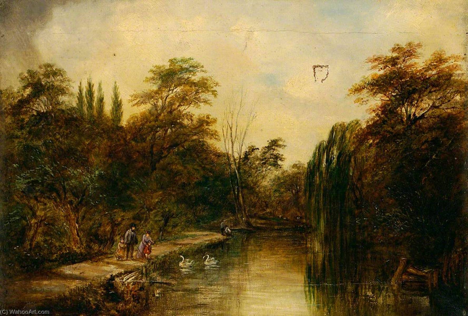 Wikioo.org - The Encyclopedia of Fine Arts - Painting, Artwork by Robert Burrows - Gipping near Oil Mills, Suffolk