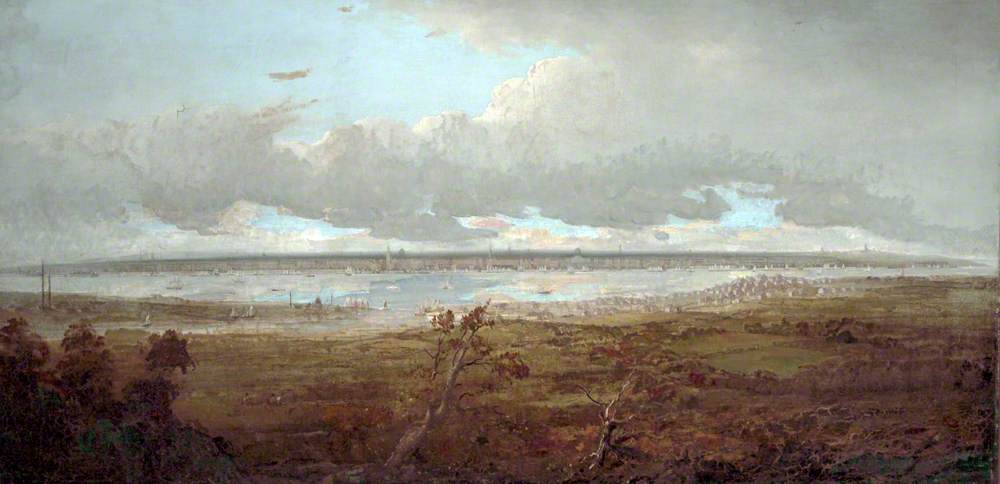 Wikioo.org - The Encyclopedia of Fine Arts - Painting, Artwork by Samuel Williamson - Liverpool from Birkenhead, Wirral