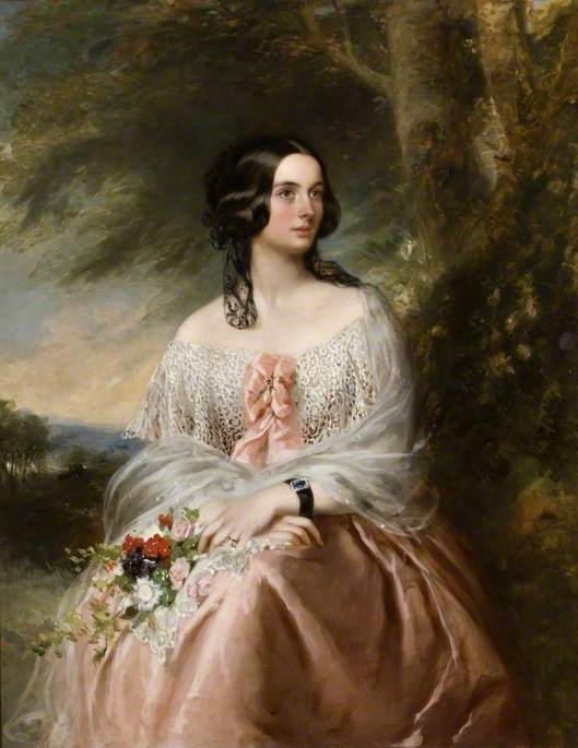 Wikioo.org - The Encyclopedia of Fine Arts - Painting, Artwork by Richard Buckner - Emily Lady Isham (d.1898), Wife of the 10th Bt Isham