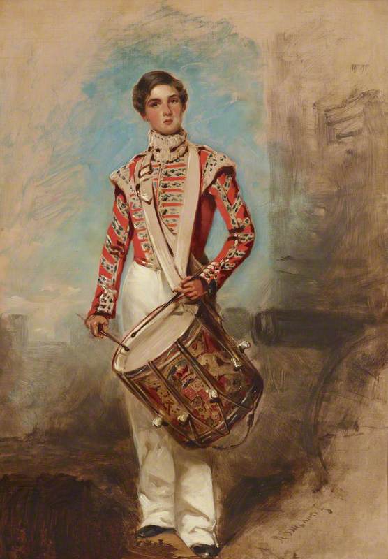 Wikioo.org - The Encyclopedia of Fine Arts - Painting, Artwork by Richard Buckner - Battle of Balaclava Drummer Boy