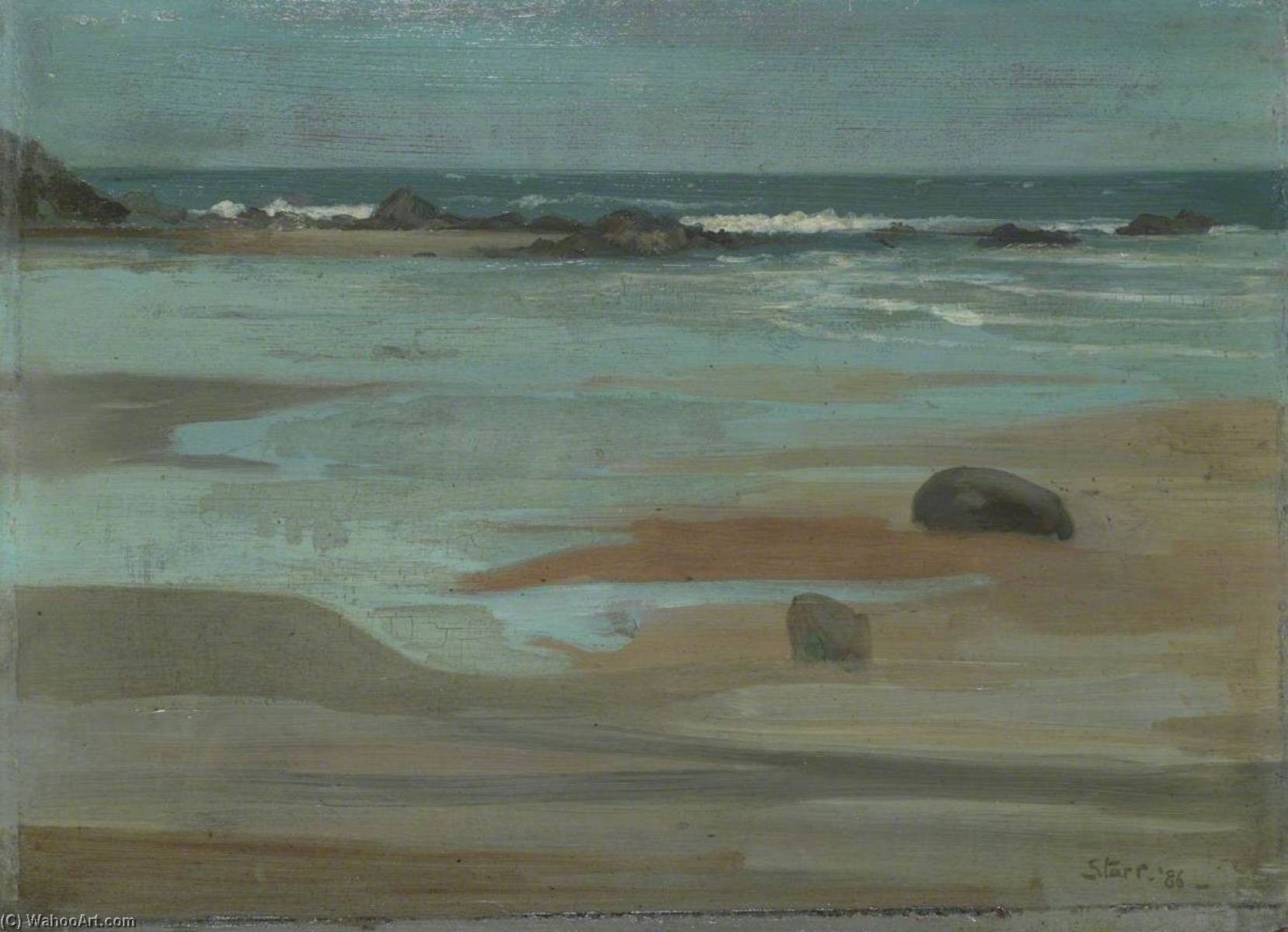 Wikioo.org - The Encyclopedia of Fine Arts - Painting, Artwork by Sidney Starr - Beach, Looking out to Sea