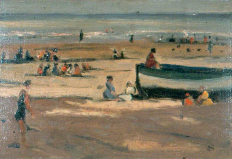 Wikioo.org - The Encyclopedia of Fine Arts - Painting, Artwork by Sidney Starr - Beach at Sandwich, Kent