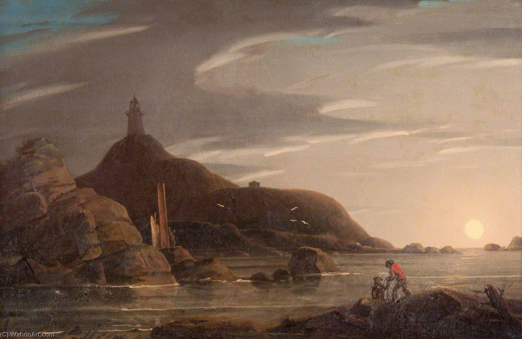 Wikioo.org - The Encyclopedia of Fine Arts - Painting, Artwork by Robert Salmon - A Coastal Scene