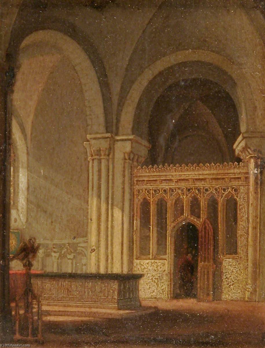 Wikioo.org - The Encyclopedia of Fine Arts - Painting, Artwork by Henry Ninham - Jesus Chapel, Norwich Cathedral