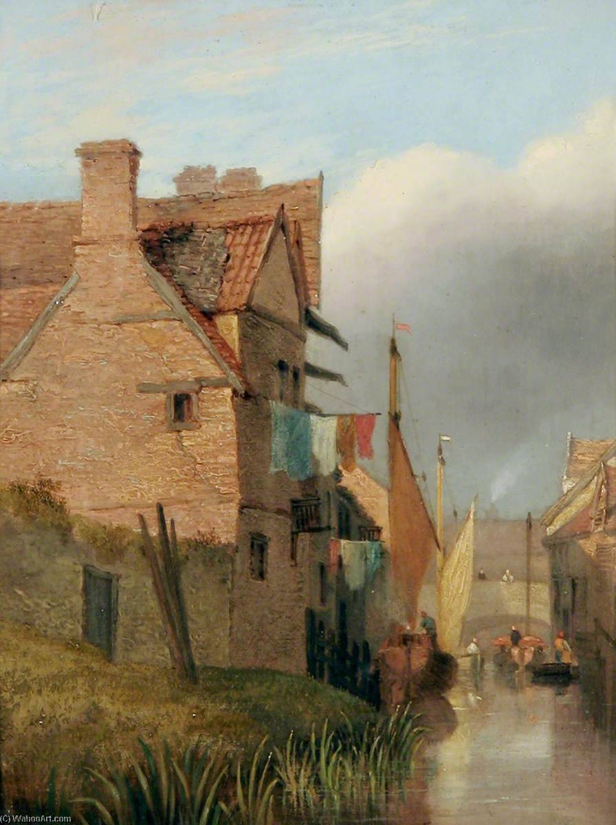 Wikioo.org - The Encyclopedia of Fine Arts - Painting, Artwork by Henry Ninham - Whitefriars, Norwich