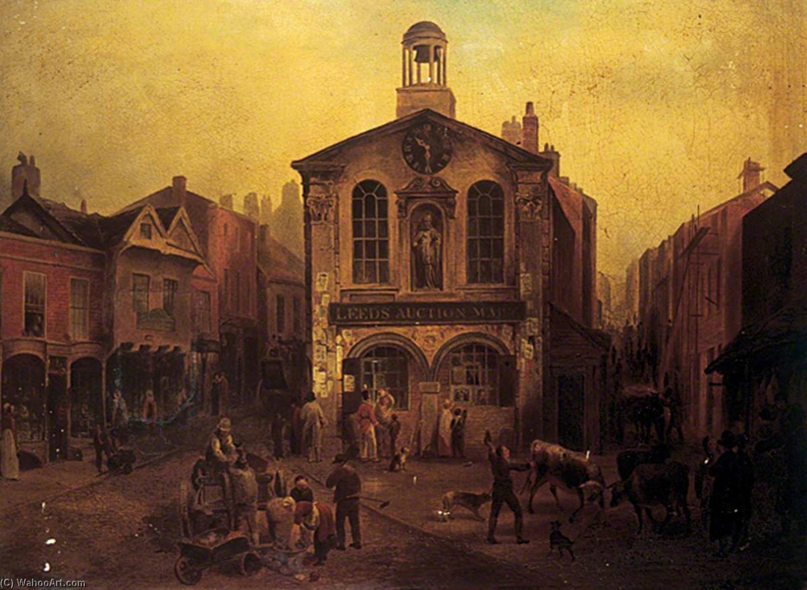 Wikioo.org - The Encyclopedia of Fine Arts - Painting, Artwork by Joseph Rhodes - Moot Hall, Leeds