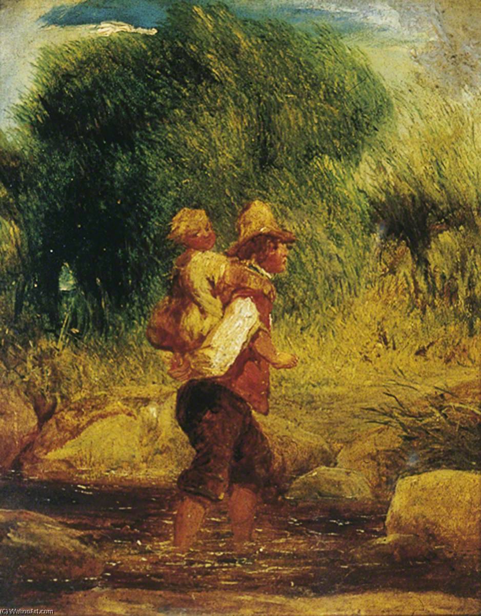 Wikioo.org - The Encyclopedia of Fine Arts - Painting, Artwork by John N Rhodes - Crossing the Stream