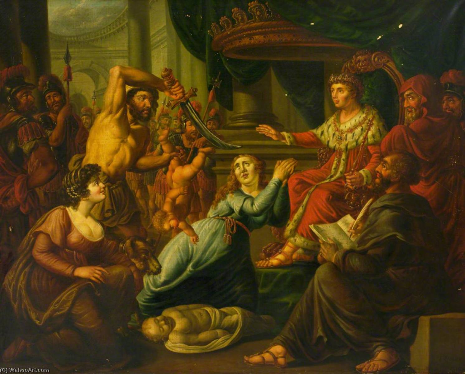 Wikioo.org – L'Enciclopedia delle Belle Arti - Pittura, Opere di John Tobias Young - il giudizio di  Salomone