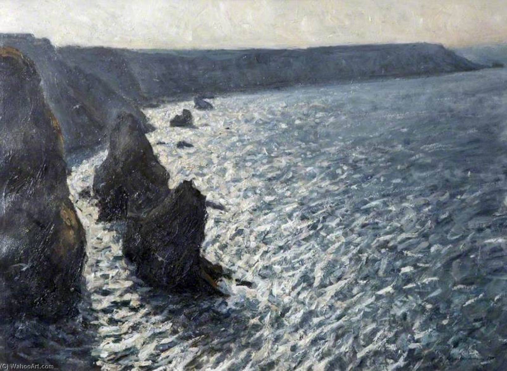 Wikioo.org - The Encyclopedia of Fine Arts - Painting, Artwork by Robert Jones - Near Hell's Mouth, Cornwall