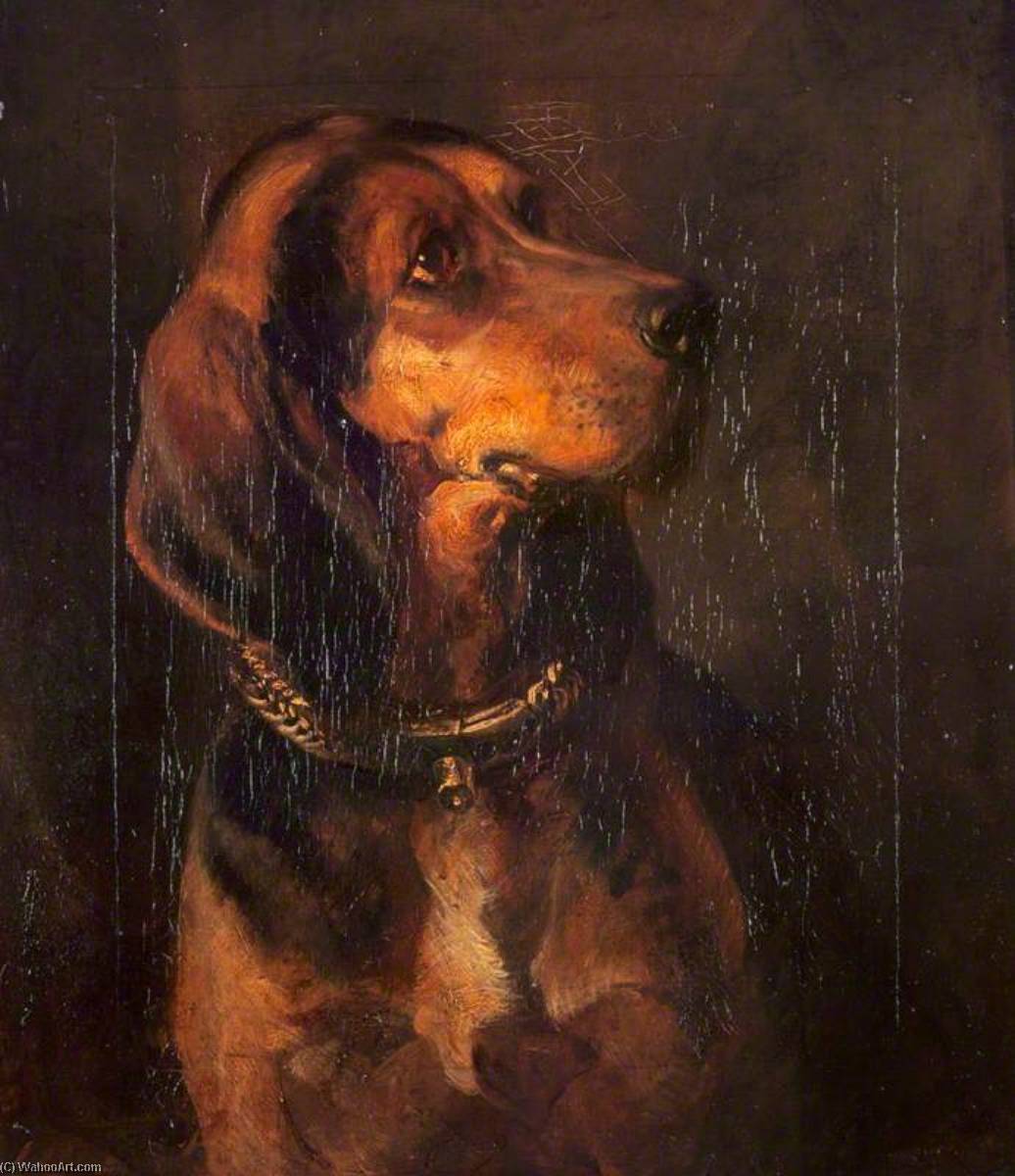 Wikioo.org - The Encyclopedia of Fine Arts - Painting, Artwork by William Simson - A Dog's Head