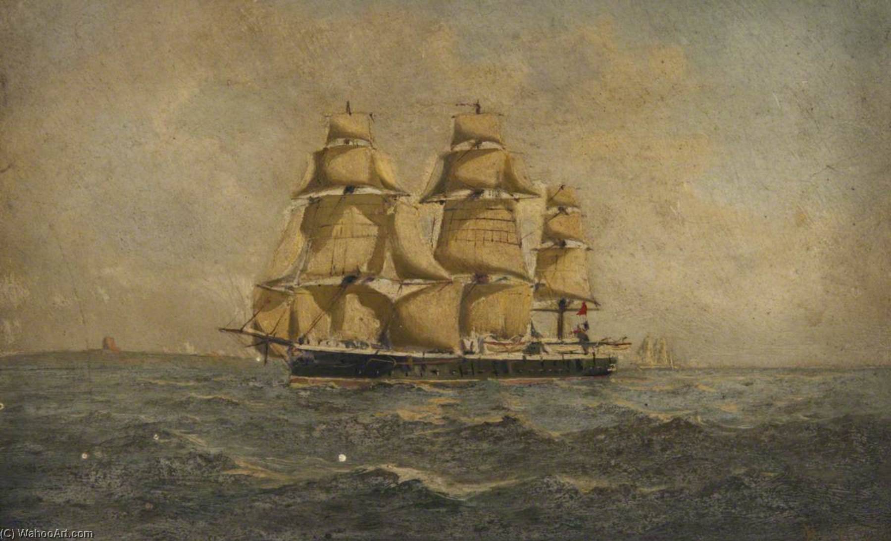 Wikioo.org - The Encyclopedia of Fine Arts - Painting, Artwork by Henry J Morgan - The Corvette HMS 'Rover'