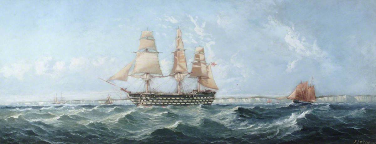 Wikioo.org - The Encyclopedia of Fine Arts - Painting, Artwork by Henry J Morgan - HMS 'Britannia'
